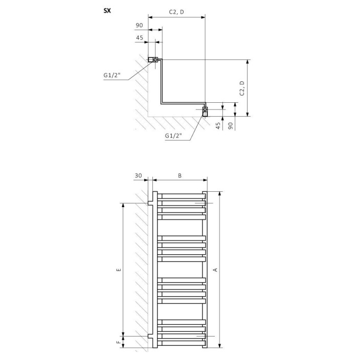 Towel dryer TERMA INCORNER