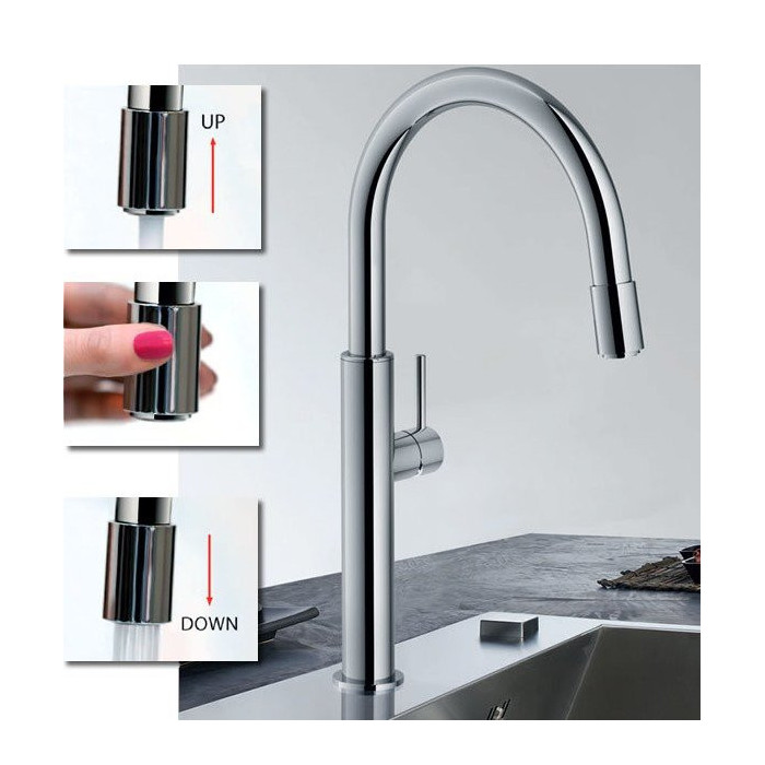 Kitchen (sink) faucet FRANKE PESCARA Up & Down, matte black