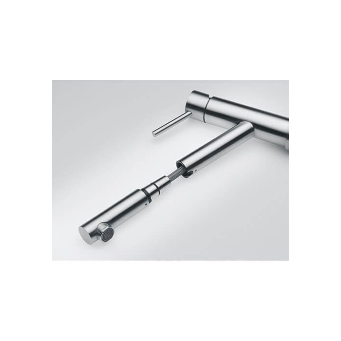 FRANKE ORBIT kitchen (sink) faucet, with a pull-out hose, stainless steel body
