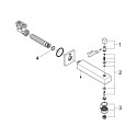 Смеситель для ванны GROHE EuroCube 170 мм, 13304000