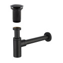Sifoon kraanikausile ALCA PLAST 1 1/4"" x 32 mm, musta värvi