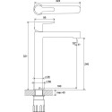 RAVAK Puri high basin mixer, without overflow