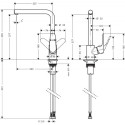 Kitchen (sink) mixer with high lever HANSGROHE Focus, 31817670