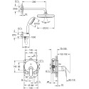 Комплекты систем душа Potinkinės GROHE Eurosmart Cosmopolitan 210, 25219001