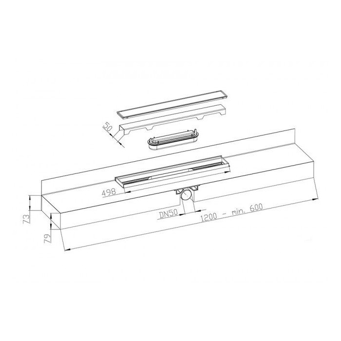 Shower channel sets HL Primus line with grates