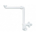 Siphon space-saving for sink with sediment trap, without vent HL 1 1/4"" x 40 mm, HL137/40