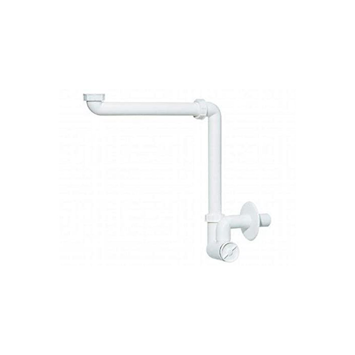 Siphon space-saving for sink with sediment trap, without vent HL 1 1/4"" x 40 mm, HL137/40