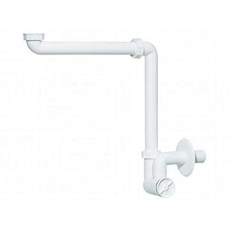 Siphon space-saving for sink with sediment trap, without vent HL 1 1/4"" x 32 mm, HL137/32