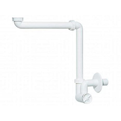 Siphon space-saving for sink with sediment trap, without vent HL 1 1/4"" x 32 mm, HL137/32