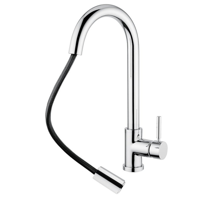 Kitchen sink mixer with pull-out hose BUGNATESE Kobuk (Various finishes available)