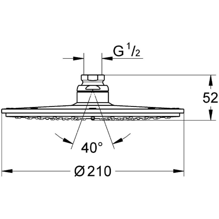 Potikend dušisüsteem GROHE Grohtherm Cosmopolitan 210 termostaadiga, 34734000