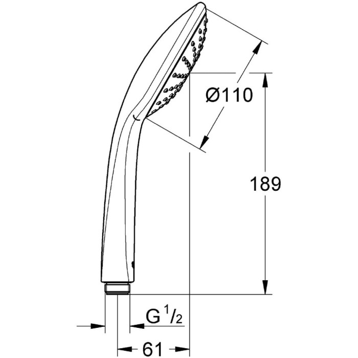 Смеситель для душа GROHE Grohtherm Cosmopolitan 210 с термостатом, 34734000