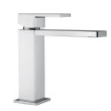 BUGNATESE Tetris sink mixer, chrome / brushed nickel / black-matt
