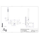 BUGNATESE Tetris bath mixer, chrome / brushed nickel / matte black