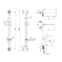 Rubineta Uno-12/C + uno-18 + variant-delta faucet set for the bathroom