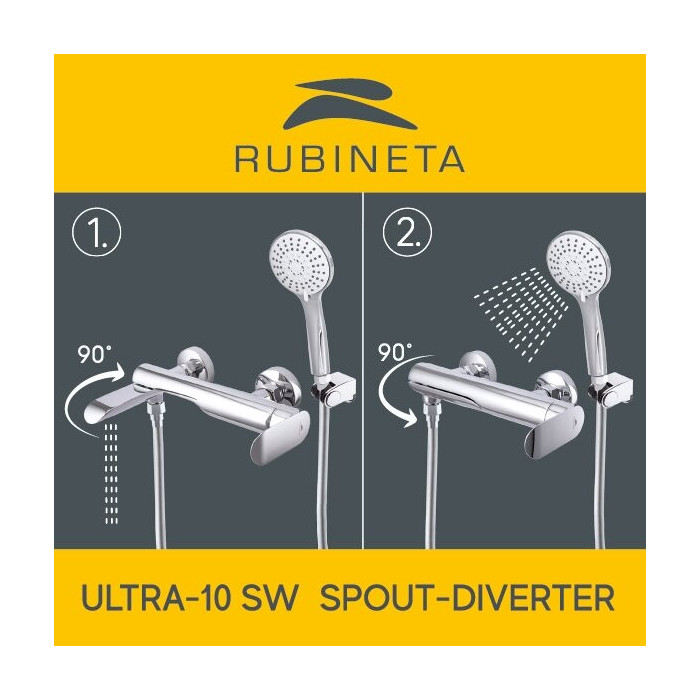 Dušikolonni komplekt RUBINETA OLO (BK)+ULTRA-10 (SW) (DV3/4) (BK)