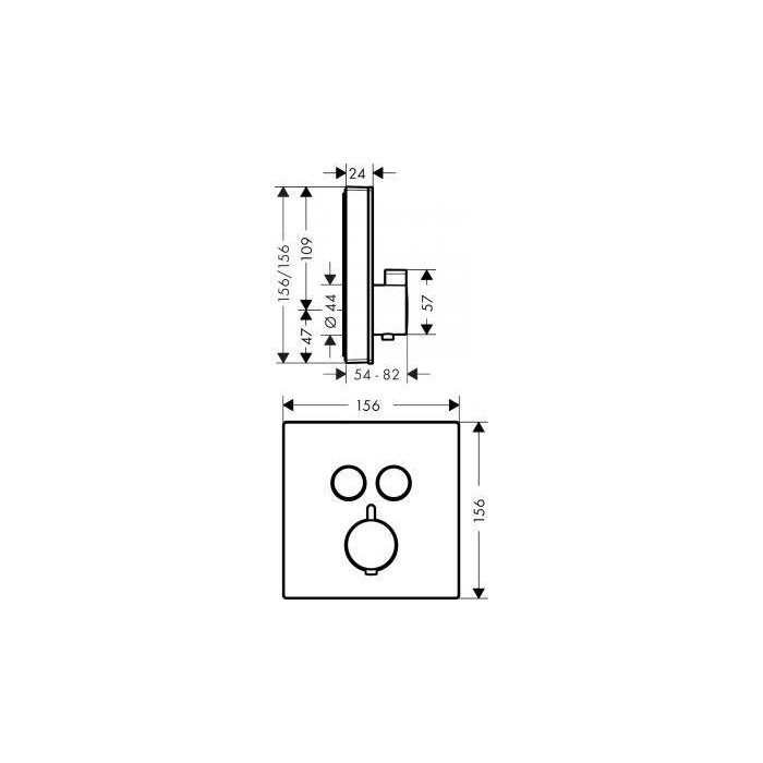 Built-in thermostatic shower 6 in 1 set HANSGROHE Raindance E 300