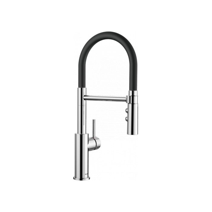 BLANCO Catris-S Flexo kitchen mixer (chrome - black matte) 525791