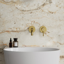 Built-in-wall faucet for sink OMNIRES with brushed gold accents, Y1215HGLB