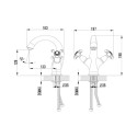 Смеситель для раковины OMNIRES из состаренной бронзы, RE7210BR