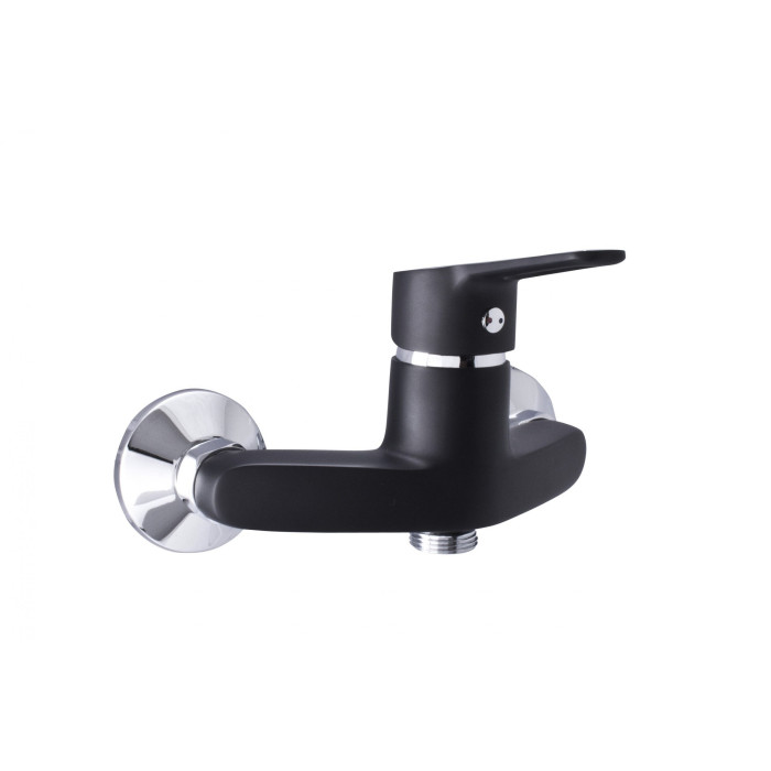 Wall-mounted shower mixer RUBINETA Uno-12 (BK)