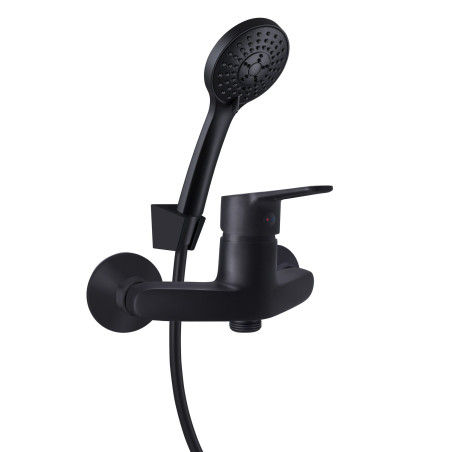 Wall-mounted shower mixer RUBINETA Uno-12/K (BK2)