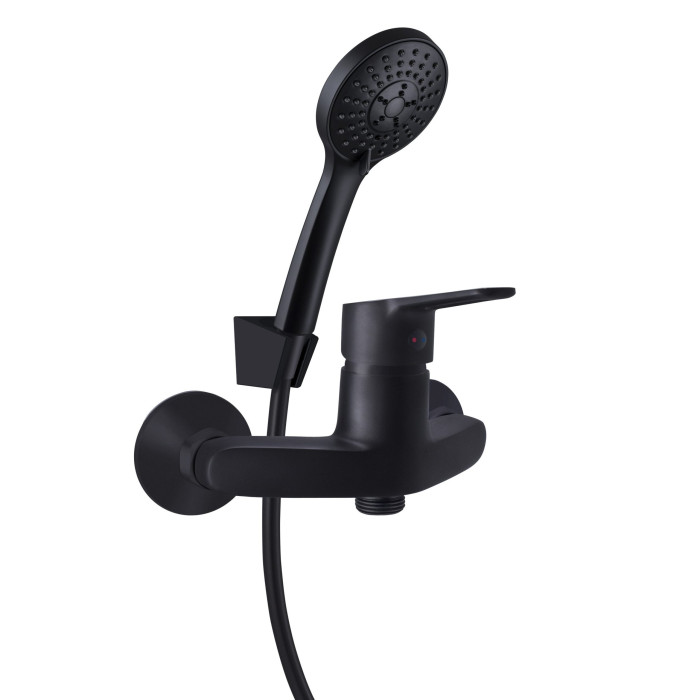 Wall-mounted shower mixer RUBINETA Uno-12/K (BK2)