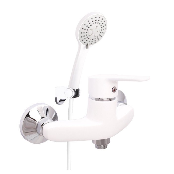 Wall-mounted shower mixer RUBINETA Uno-12/K (WT)