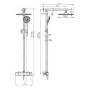 Shower column set RUBINETA Etna+Thermo-15