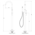 Смеситель для ванной с золотым пером OMNIRES Y1233GLB Y