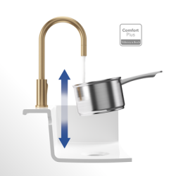 Смеситель для раковины с выдвижным душем VILLEROY&BOCH Umbrella Flex с золотыми перьями