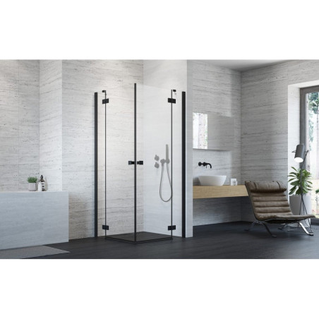 Угловая душевая кабина RADAWAY Essenza New Black KDD
