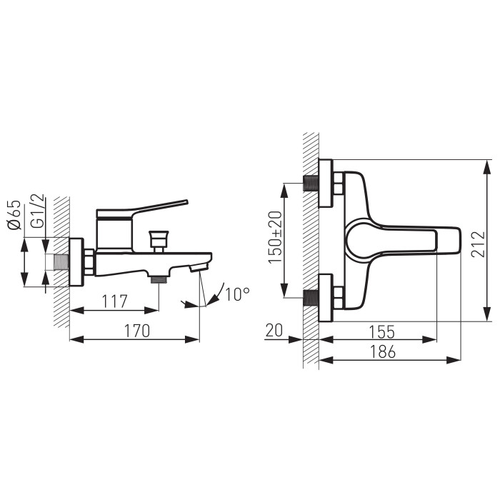 Vannisegisti FERRO Stratos Black, BSC1BL