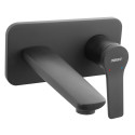 Встраиваемый-настенный смеситель для раковины FERRO Stratos Black 180 мм, BSC3PABL