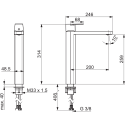 ORAS Stela faucet 259 mm, 4801F