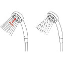 Shower head with water-saving function ORAS Natura, 242060