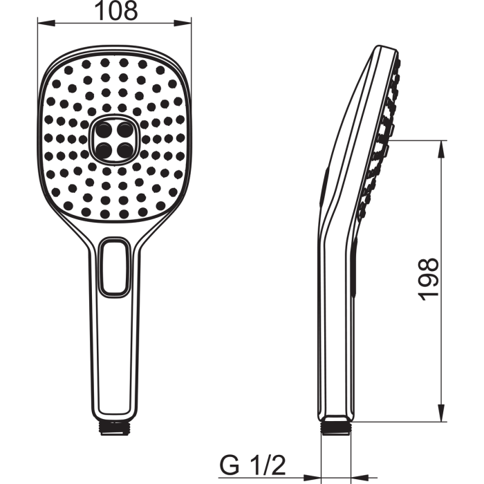 Shower head ORAS Hydractiva Style, 243403