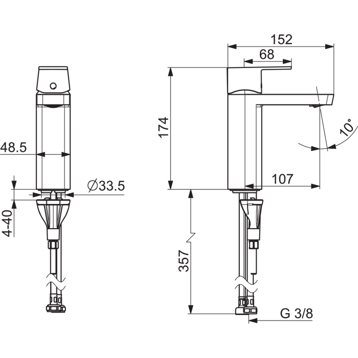 Kraan ORAS Stela 107 mm, 4805F