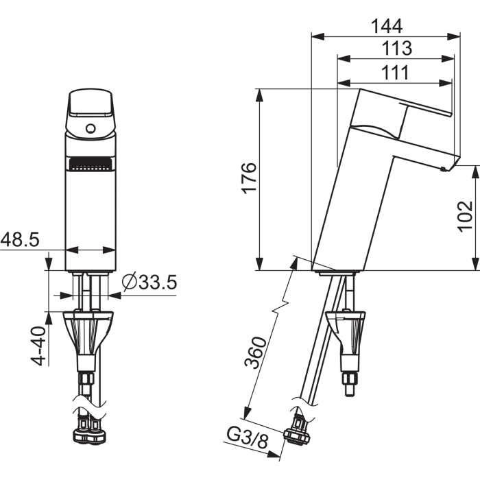 Смеситель для раковины ORAS Stela, 4810F