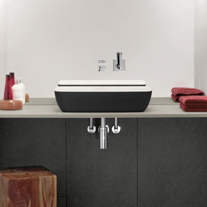 Умывальник VILLEROY & BOCH Artis, черные перья 58 x 38 см