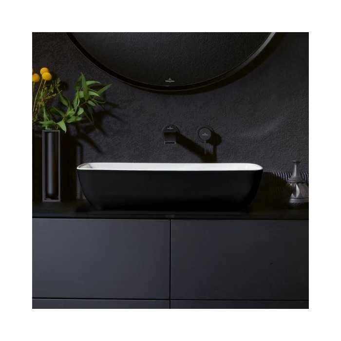 Vannituba VILLEROY & BOCH Artis, mustad sulged, 58 x 38 cm