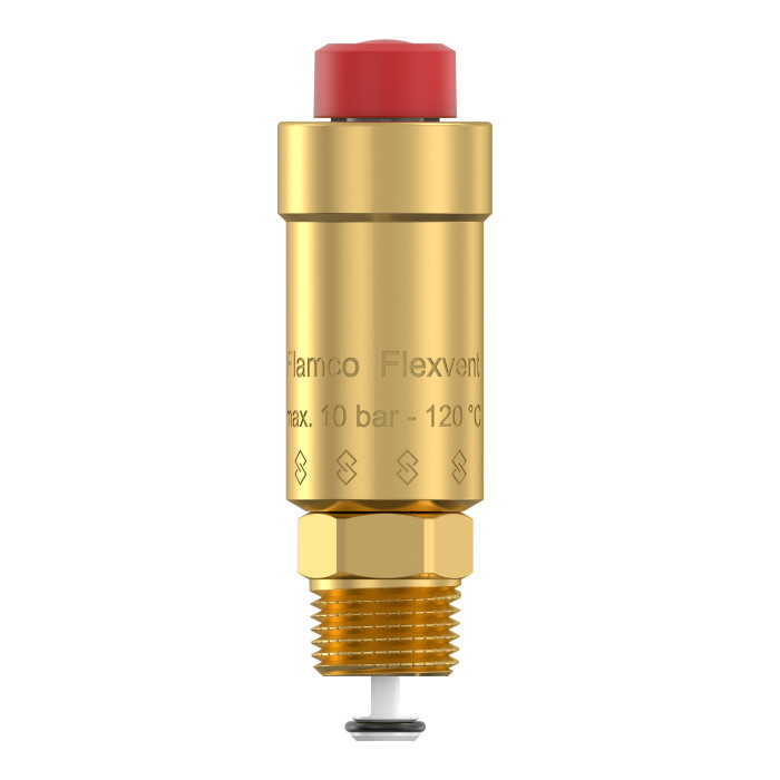 Automatic drain FLAMCO Flexvent 1/2", with a check valve, courts