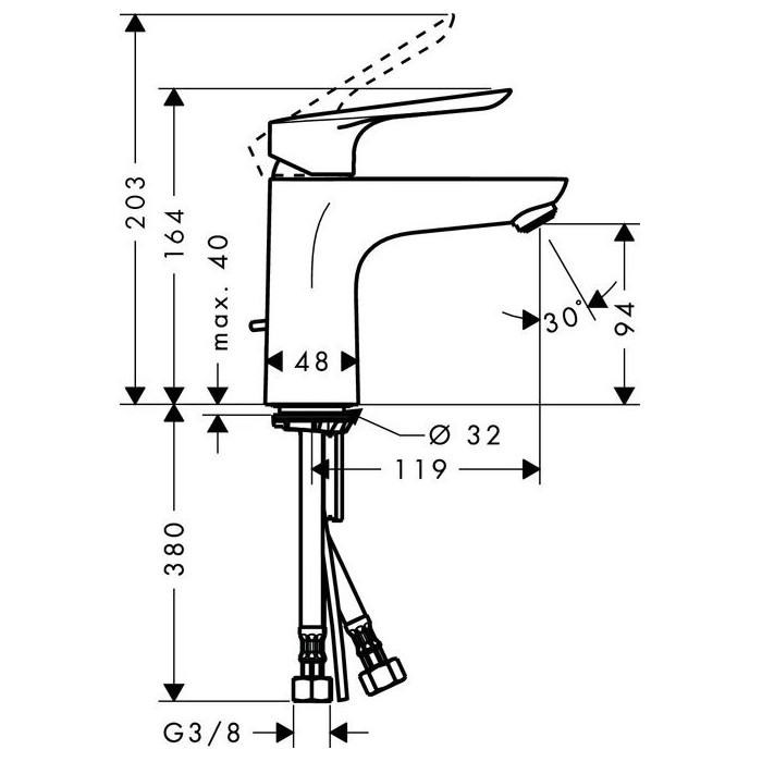 Kraan HANSGROHE Logis E 100, 71161000