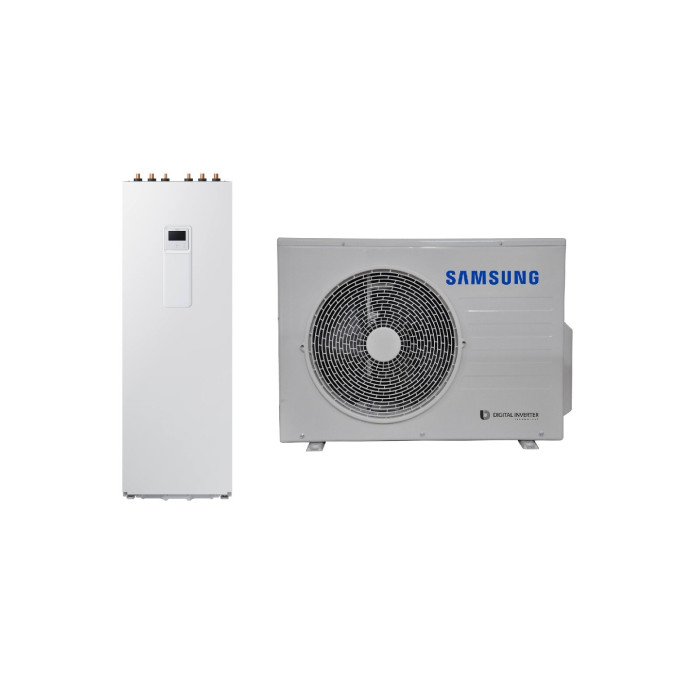 Тепловой насос воздух-вода SAMSUNG 9 кВт (с интегрированным котлом емкостью 200 л), AE200RNWSEG/EU-AE090RXEDEG/EU