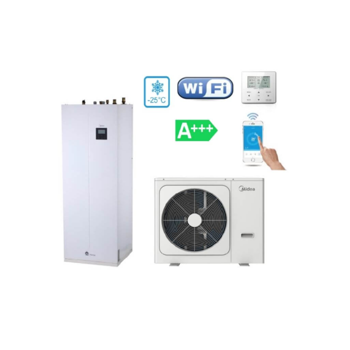 MIDEA M-Thermal Arctic 4.4 kW air-water heat pump with integrated boiler