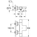 Termostaatiline dušisegisti GROHE Grohtherm Cube, 34497000