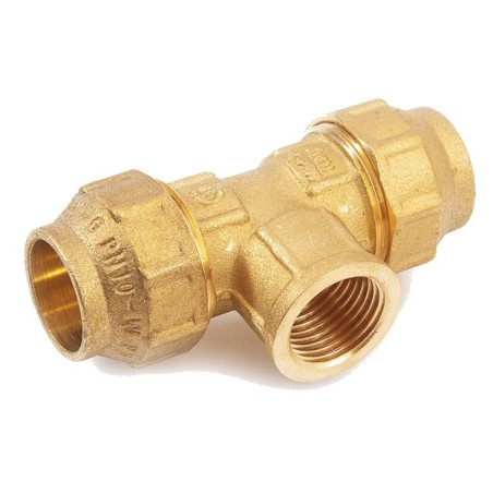 Kinnitav brass kolmik PE torule ÜLDINE DETAIL 20 x 1/2"" keskel