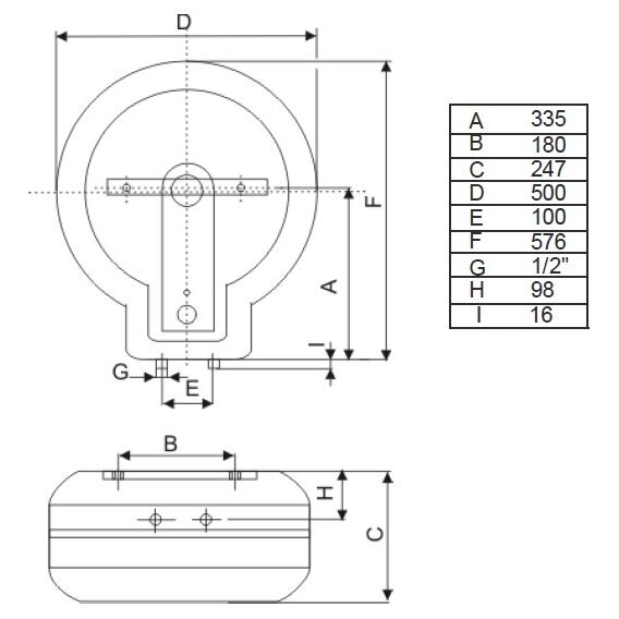 Elektriline vertikaalne boiler DRAŽICE OKCE 50 l (Kopija) 1